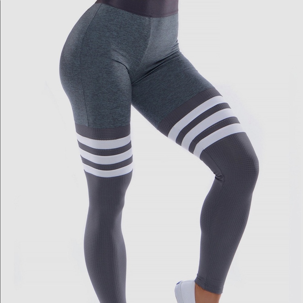 BOMBSHELL SPORTSWEAR HIGH WAIST THIGH-HIGHS GRAY